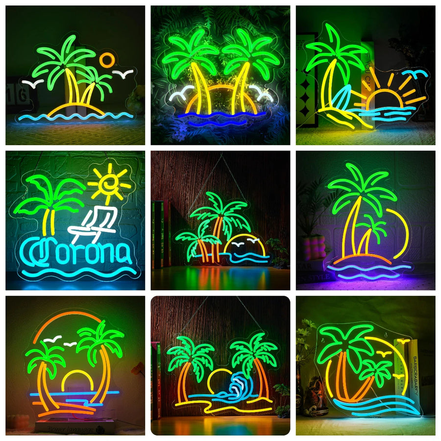 Néon LED Palmier - vue principale